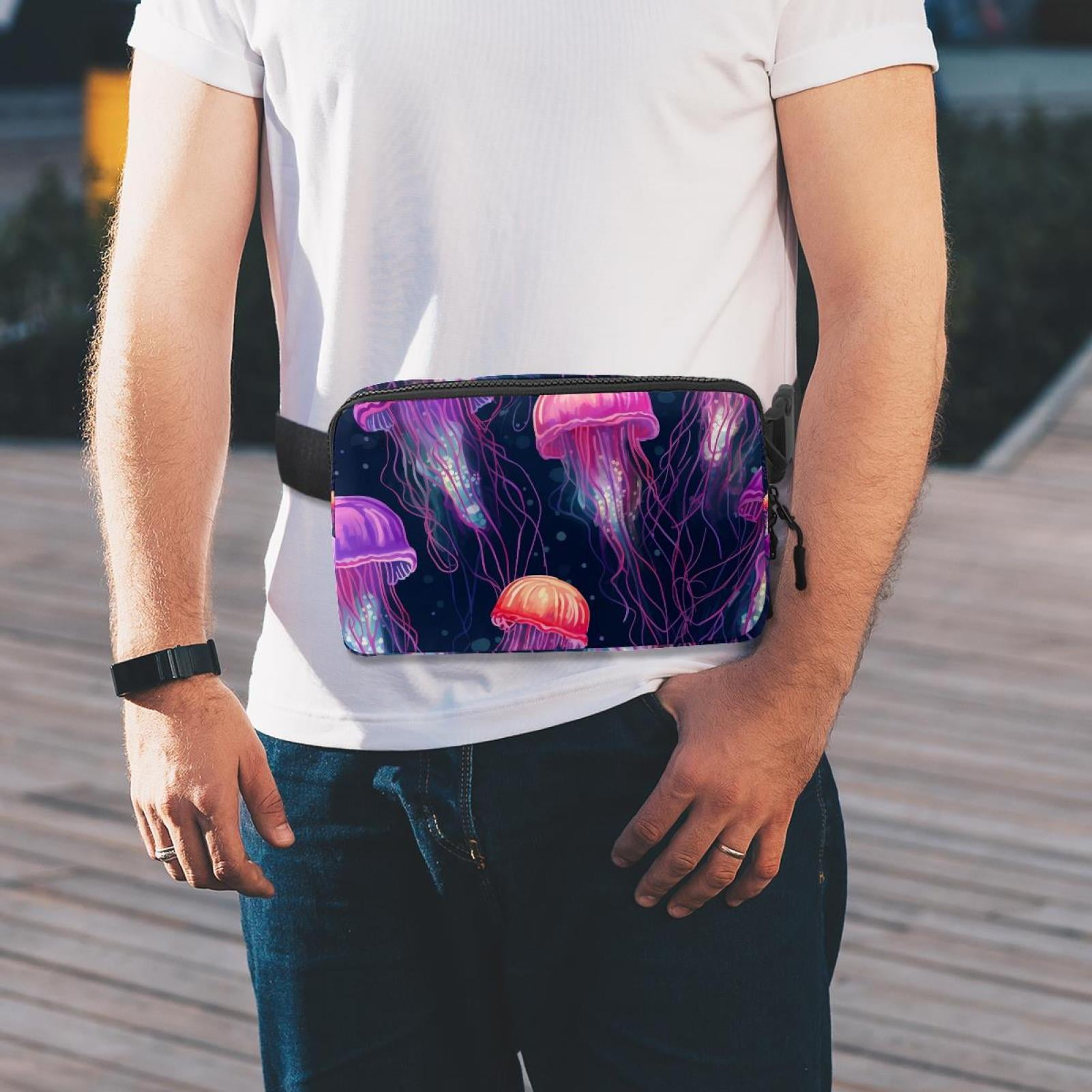 Jellyfish Money Belt Belt Bag Fanny Packs: Lightweight, Adjustable with Extension Strap, Unisex