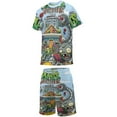 thumbnail image 3 of Plants Vs Zombies Boys Girls Short Sleeve Mesh T-Shirt And Shorts Outfit Set Summer Clothes Set for Kids, 3 of 8