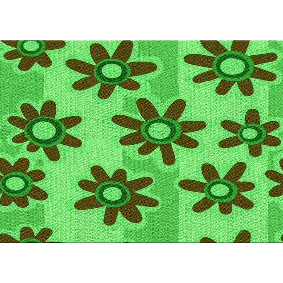 Ahgly Company Indoor Rectangle Patterned Seaweed Green Area Rugs, 8' x 12'