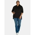 thumbnail image 2 of Terra & Sky Women's Plus Size Hooded Fleece Top, Sizes 0X-5X, 2 of 5