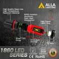 thumbnail image 3 of Alla Lighting PG18.5d-1 Base 12277C1 12277 P13W LED Bulbs Fog Lights/DRL/Turn Signal Lights Replacement Xtreme Super Bright 1860-SMD 6000K Xenon White SH23W, 3 of 9