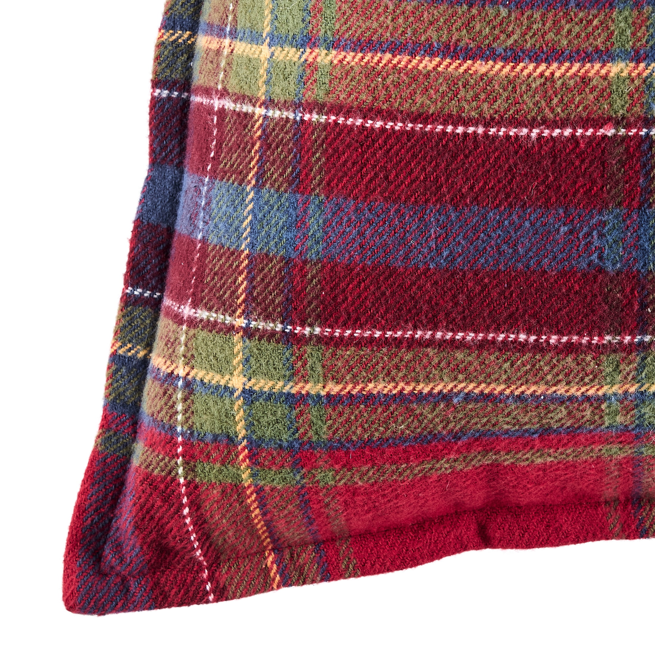 Better Homes & Gardens 20 in x 20 in Corin Pieced Plaid Throw Pillow, Red