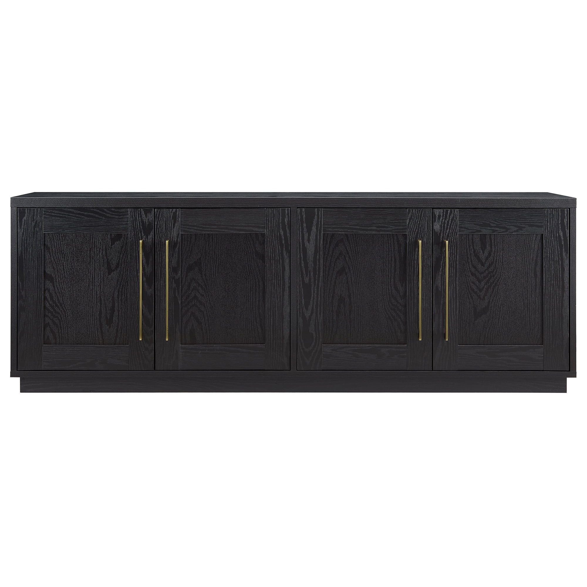 Evelyn&Zoe Tillman Rectangular TV Stand for TV's up to 75", Black Grain