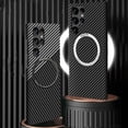 thumbnail image 2 of Carbon Fiber Magnetic Case for Samsung Galaxy S23 Ultra, Compatible with MagSafe Sturdy Durable Grade Drop Protection, 2 of 4