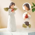 thumbnail image 5 of Lnrkai Guardian Angel Figurines, Cardinal Decor Sympathy Rememberance Gifts, Resin Tabletop Red Bird Statue Christmas Ornament Decoration, 5 of 8