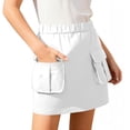 thumbnail image 3 of FchengtaiS Girls Cargo Skirt High Elastic Waist Mini Skirt Summer Casual Daily Sports Skirts with Pockets, 3 of 6