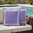 thumbnail image 5 of Purple Abstract Art Pillow Covers 2 Pack Geometric Greek Key Country Farm Pillowcase Waterproof Outdoor Throw Pillow Cover for Patio Garden Square Cushion 26”x26”, 5 of 9