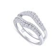 thumbnail image 6 of AFFY White Natural Diamond Wrap Enhancer Solitaire Ring In 10k White Gold (1 Cttw), Ring Size 12.5, 6 of 10
