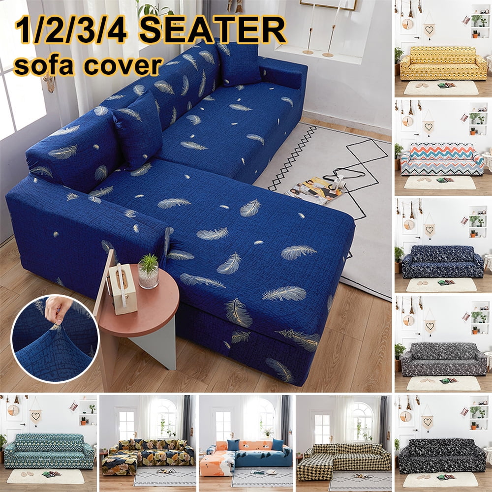 Details about   Spandex Stretch 1/2/3/4 Seat Sofa Cover Floral Printed Chair Slipcover Protector 