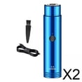 thumbnail image 1 of 2xMini Afeitadora Eléctrica Portátil Impermeable Fácil De Limpiar Carga USB Lavable Azul, 1 of 8