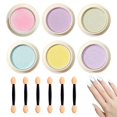 thumbnail image 1 of Juego de 6 polvos para uñas, 6 colores, efecto de uñas en polvo para decoración de uñas, salón, hogar, bricolaje, 1 of 5