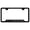 Black, variant on Chevy Corvette C6 Laser Etched Logo Cut-Out License Plate Frame (Brushed Chrome)