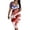 White, variant on 4th of July Patriotic Dress Patchwork Bodycon Summer Sleeveless Slim Flowy Sundress Blue L