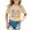 Beige, variant on Girls Crew Neck Printed Short Sleeve T-shirt for Back to School,Comfortable Casual Kids Tops,Matches Pants and Skirts