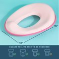 thumbnail image 4 of Todays Kids Toddler Potty Training Seat - Toddler Toilet Seat Attachment for Boys & Girls w/Splash Guard, Non-Slip Grip for Secure Fit, Fits Standard Round & Oval Toilets, Storage Hook Included, Pink, 4 of 7