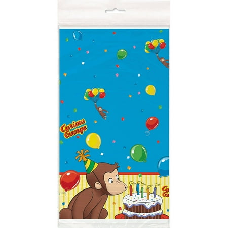 Plastic Curious George Table Cover, 84