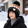 thumbnail image 2 of mgoYE Kids Winter Beanie Hat with Ear Flaps, Knitted Pom Pom Design, Fleece Lined, Warm Winter Hat for Boys and Girls, 2 of 5