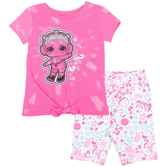 L.O.L. Surprise! Beats Toddler Girls T-Shirt and Bike Shorts Outfit Set Toddler to Big Kid
