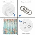 thumbnail image 4 of Ocean Starfish Seaweed Shower Curtain, Waterproof Shower Curtains for Bathroom, Summer Coastal Beach Shell Coral Teal Washable Fabric Bathtub Curtain Set Bath Decor with 12 Hooks 48"x72", 4 of 8