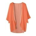 thumbnail image 4 of Womens Solid Elegant Puff Sleeve Cardigan Loose Cover Up Casual Blouse Tops, 4 of 4