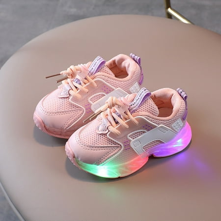 

YOHOME Children Light Up Luminous Sports Shoes Girl Boy Net Top Sports