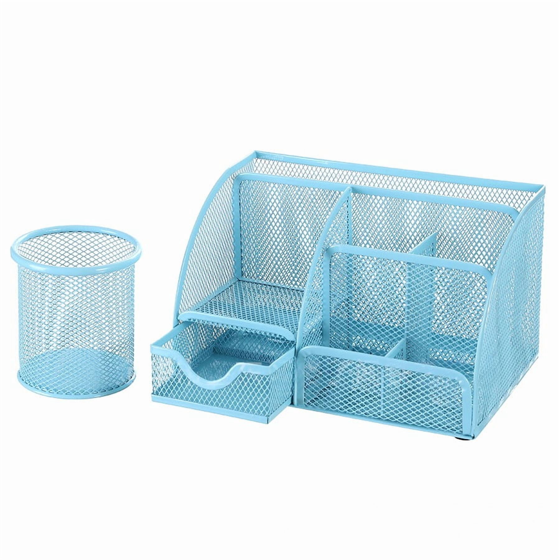 Iron seven-panel pen holder set multi-functional desk storage box,Desk Organizers and Accessories