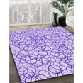 thumbnail image 3 of Ahgly Company Machine Washable Indoor Round Transitional Aztech Purple Area Rugs, 8' Round, 3 of 7