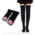 thumbnail image 2 of Cute Cat Paw Thigh High Socks & Fingerless Gloves Set - 3D Kitten Claw Cosplay Socks For Women Girls 2 of 13