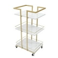 thumbnail image 6 of Manicure Trolley Eyebrow Tattoo Trolley Rack Storage Rolling Cart Bar Cart 16.93*13.78*31.5in, 6 of 12