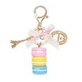 thumbnail image 2 of SPRING PARK Macaron Cake Pendant Car Key Ring Keychain Alloy Holder Bag Purse Accessory Gift, 2 of 6