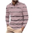 thumbnail image 2 of Blusa y camisa de manga larga con cuello vuelto para hombre, informal, con cuello vuelto, estampado, para fitness, deportiva, de manga larga, de poliéster, 2 of 5