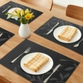 thumbnail image 2 of Farmhouse Placemats Set of 8 Woven Placemats for Dining Table Decor Indoor Washable Kitchen Table Mat Black 17.7*11.8inch, 2 of 6