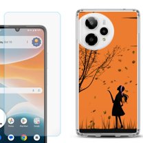 Phone Case for Cricket Icon Pro 2026, with Screen Protector, by OneToughShield - Autumn Leaf