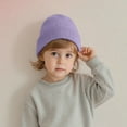 thumbnail image 2 of jobturf Baby Hats Newborn Soft Comfy Warm Beanie Casual Cuffed Knitted Cotton Hat Unisex Fashion Solid Winter Hats for Cold Weather Free Size, 2 of 6