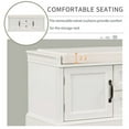 thumbnail image 4 of Banc de Rangement avec 4 Portes et Tablettes Ajustables, Banc de Rangement pour Chaussures pour Entrée, Salon, Vestiaire (Blanc), 4 of 8