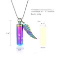 thumbnail image 2 of Cylinder Cremation Necklace for Pet Ashes Urn Necklace with Angel Wing Pet Paw Ashes Necklace for Dog/Cat Pet Memorial Keepsake Jewelry, 2 of 5