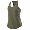 thumbnail image 1 of Prolriy - Camisetas deportivas para mujer, estilo informal, para gimnasio, yoga, con espalda cruzada, color verde, talla XL, 1 of 2
