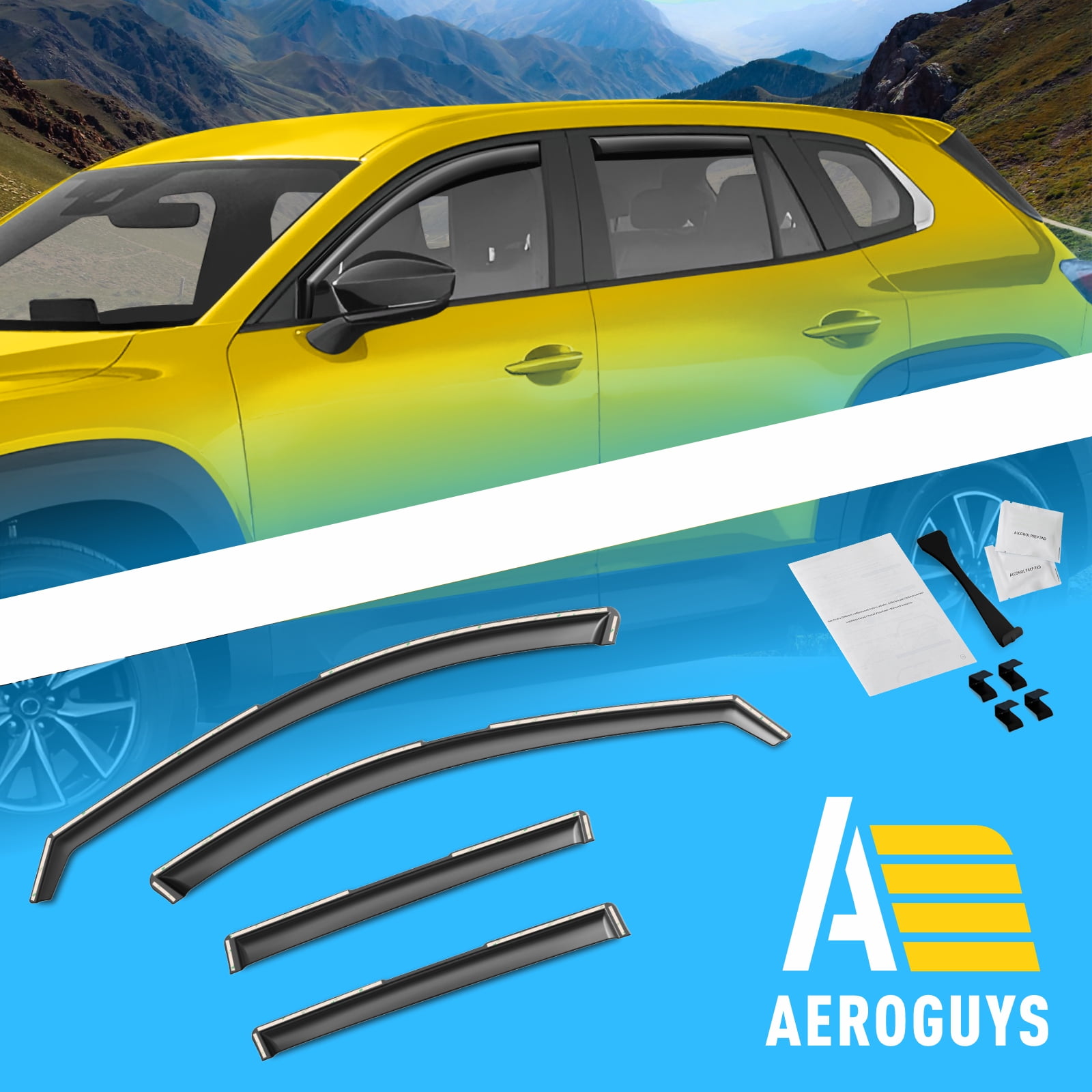 AEROGUYS Extra Durable Window Deflectors In-Channel Window Visors Rain Guards Fit for Mazda CX-50 2023-2026, Sun Visors, Wind Vent Visors, vent shades, Car Accessories - 4 pcs. AG0755