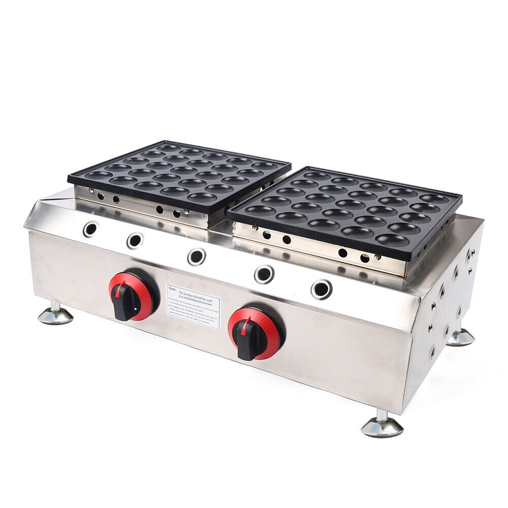 OUKANING Nonstick LPG Gas 50 Holes Proffers Dutch Mini Pancake Maker Baker Machine