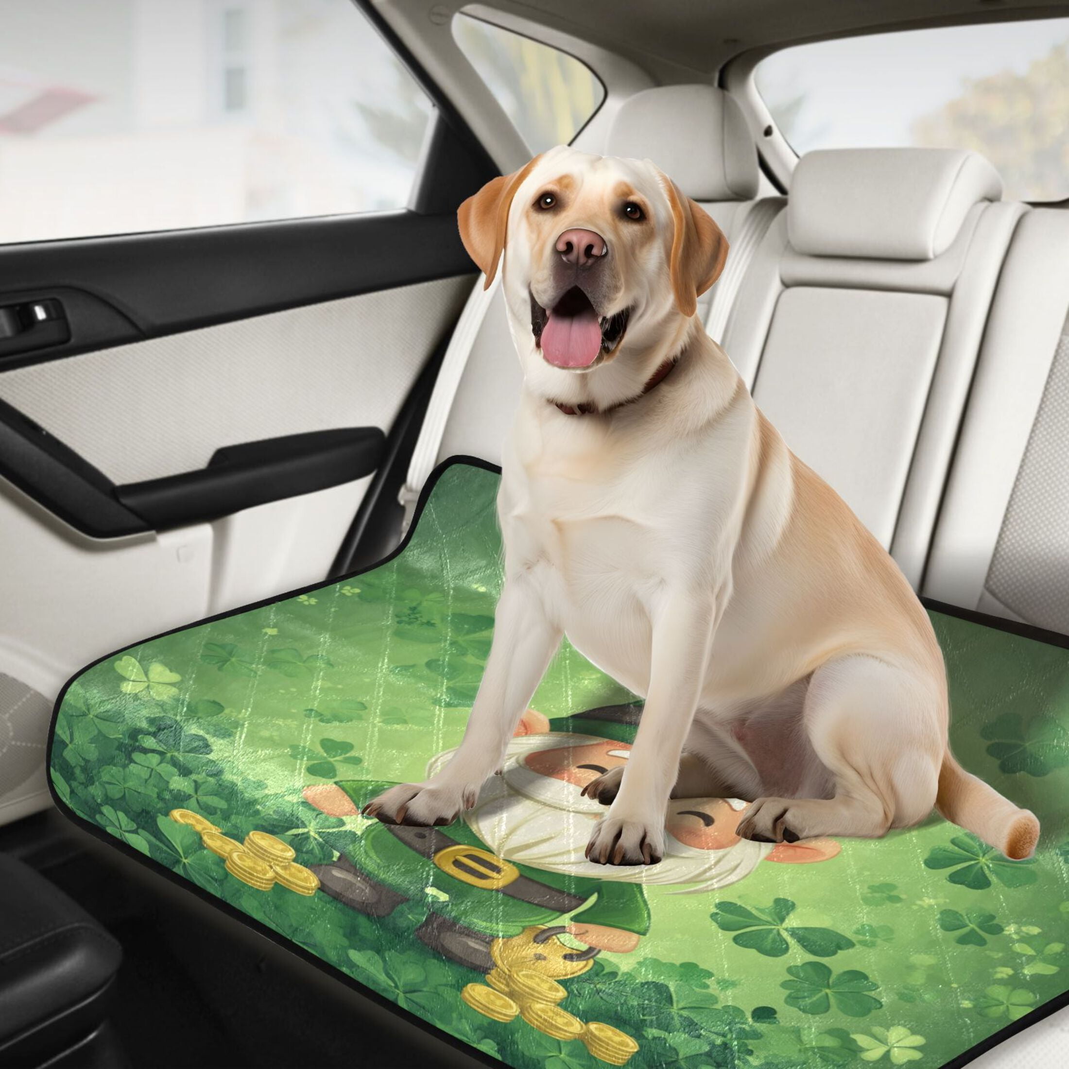 Qxltty St Patricks Gnome Cat litter Pads Pet Set of 3 Diaper Mats Center Anti-leakage Layer Absorbent Soft and Comfortable