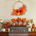 thumbnail image 4 of YOTQUSKI Fall Wreath,12.6" Wreath for Front Door with Maple Leaf & Pumpkin,Farmhouse Autumn Wreath Gifts for women Autumn Fall Halloween Thanksgiving Wall Decor, 4 of 5
