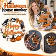 thumbnail image 4 of Halloween Wood Wreath Ghost Black Cat Pumpkin Skull Door Hanging Sign Decorations Rustic Spooky Halloween Welcome Wooden Signs for Front Door Hanger Home Decor Party Supplies,B, 4 of 7