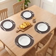 thumbnail image 3 of Farmhouse Round Placemats Set of 6 Woven Placemats for Dining Table Decor Indoor Outdoor Washable Table Mat Wipe Clean Coffee 15.7x15.7inch, 3 of 6