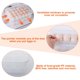 thumbnail image 4 of Soporte de plástico para huevos, caja de almacenamiento apilable para huevos, estante para refrigerador, 24 cavidades por contenedor, 2 uds., 4 of 8