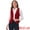 Red, variant on DARING DIVA Women's V Neck Retro Velvet Racerback Steampunk Vest S Burgundy