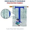 thumbnail image 4 of America Forever Winter Monogram Letter T House Flag Vertical Double Sided 28 x 40 inches Snowman in Winter Holiday Seasonal Flags for Outdoor, Yard, Porch Decoration, Merry Christmas House Flag, 4 of 5