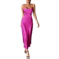 thumbnail image 1 of SAYOO Vestido de mujer casual, vestido de cintura sin mangas de color sólido SAYOO moda, 1 of 6