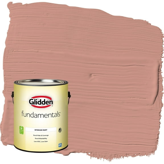 Glidden Fundamentals Long Weekend / Orange Flat Interior Paint, 1 Gallon