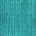 thumbnail image 1 of Ahgly Company Indoor Square Abstract Turquoise Blue Contemporary Area Rugs, 4' Square, 1 of 4