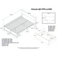 thumbnail image 3 of Orlando Platform Bed with Flat Panel Foot Board and 2 Urban Bed Drawers, Multiple Colors, Multiple Sizes, 3 of 8